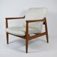Fauteuil vintage GFM-64 de E.Homa, années 60, velours argenté gris