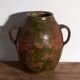 Ancient pot with two handles in glazed ceramic – Central Europe, around 1920