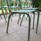 Set of 8 Art Prog metal garden chairs