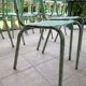 Set of 8 Art Prog metal garden chairs
