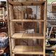 vintage rattan bookshelf
