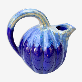 Pichet carafe en céramique bleu