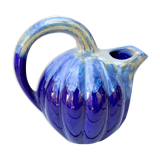 Pitcher carafe in blue ceramic