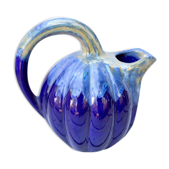 Pichet carafe en céramique bleu