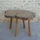 Coffee table, wooden side table, around 1960.