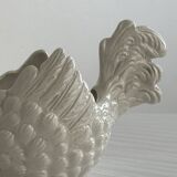 Pottery ceramic rooster - dish.