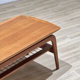 Arne Hovmand-Olsen coffee table with a rattan rack