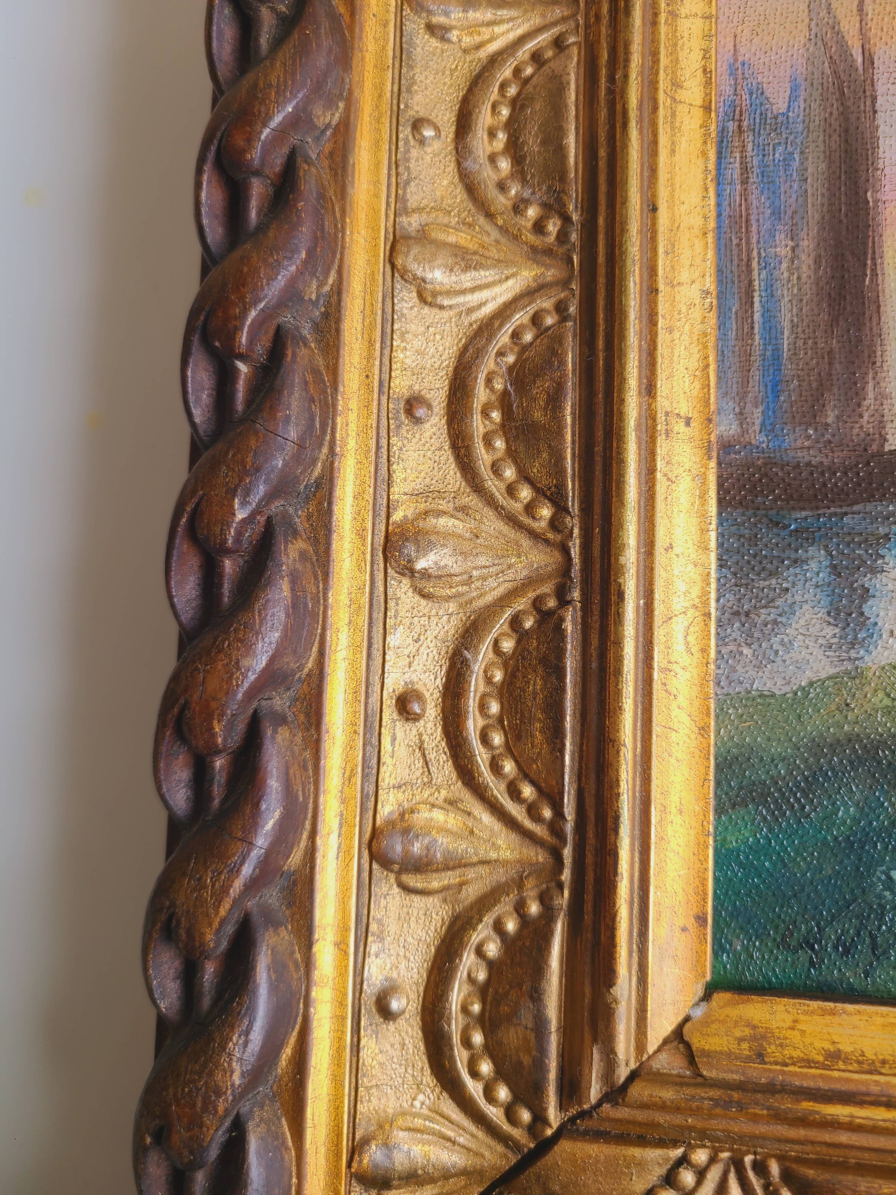 19th-century painting signed Lany. 46 x 37 cm.