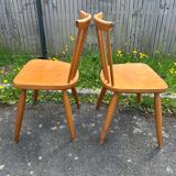Set of 2 Scandinavian stamped chairs