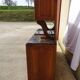 Large two-body buffet in walnut and black marble