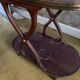 Vintage wooden sideboard with wheels