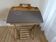Children's wooden school desk with foldable slate