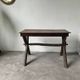 Solid walnut desk, folk art, Savoy, circa 1900