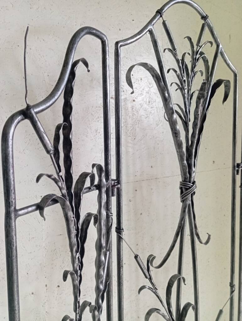 Artistic wrought iron screen