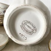 Antique tea set in Amandinoise porcelain