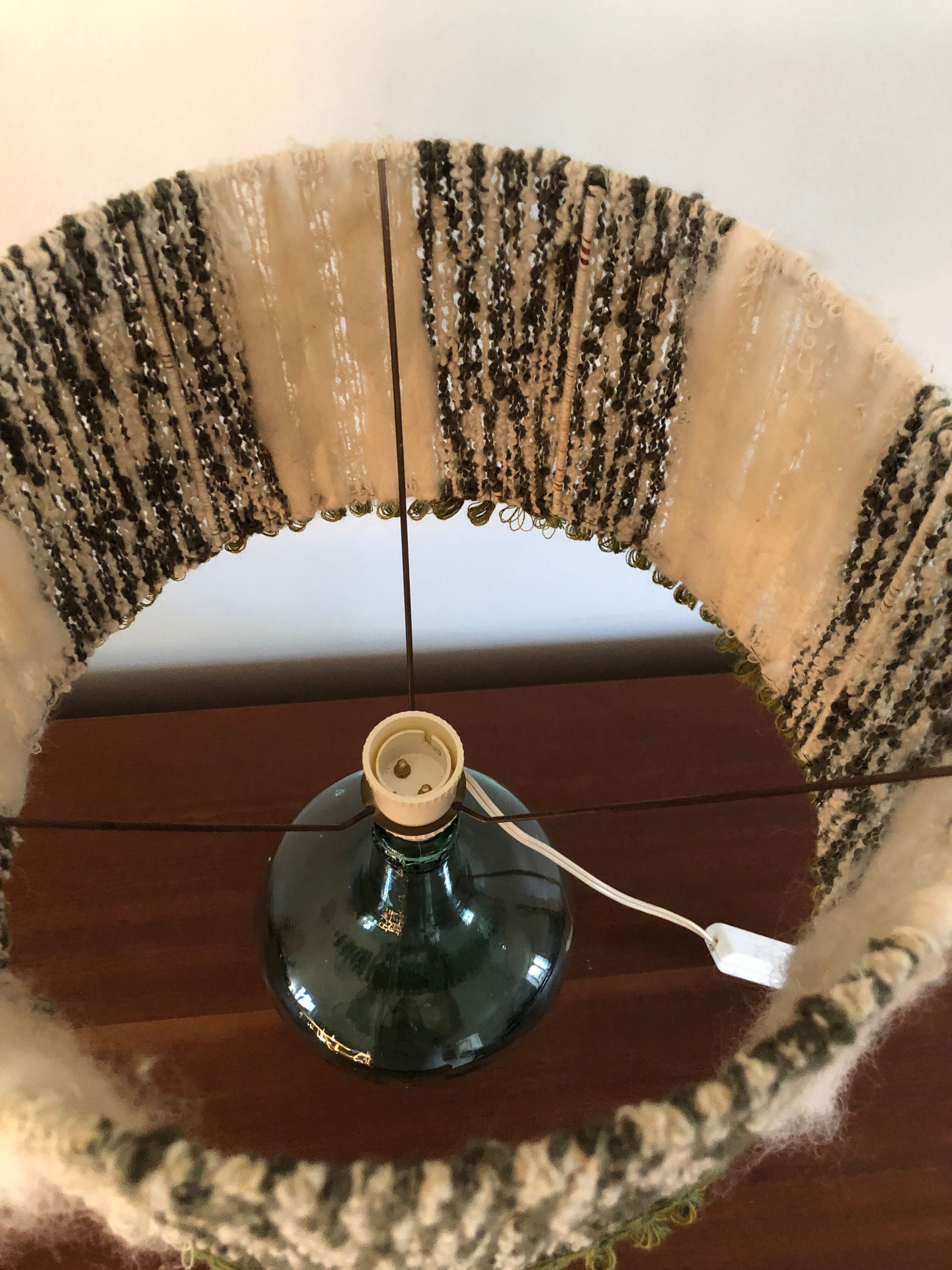 Lady-jeanne lamp and wool lampshade