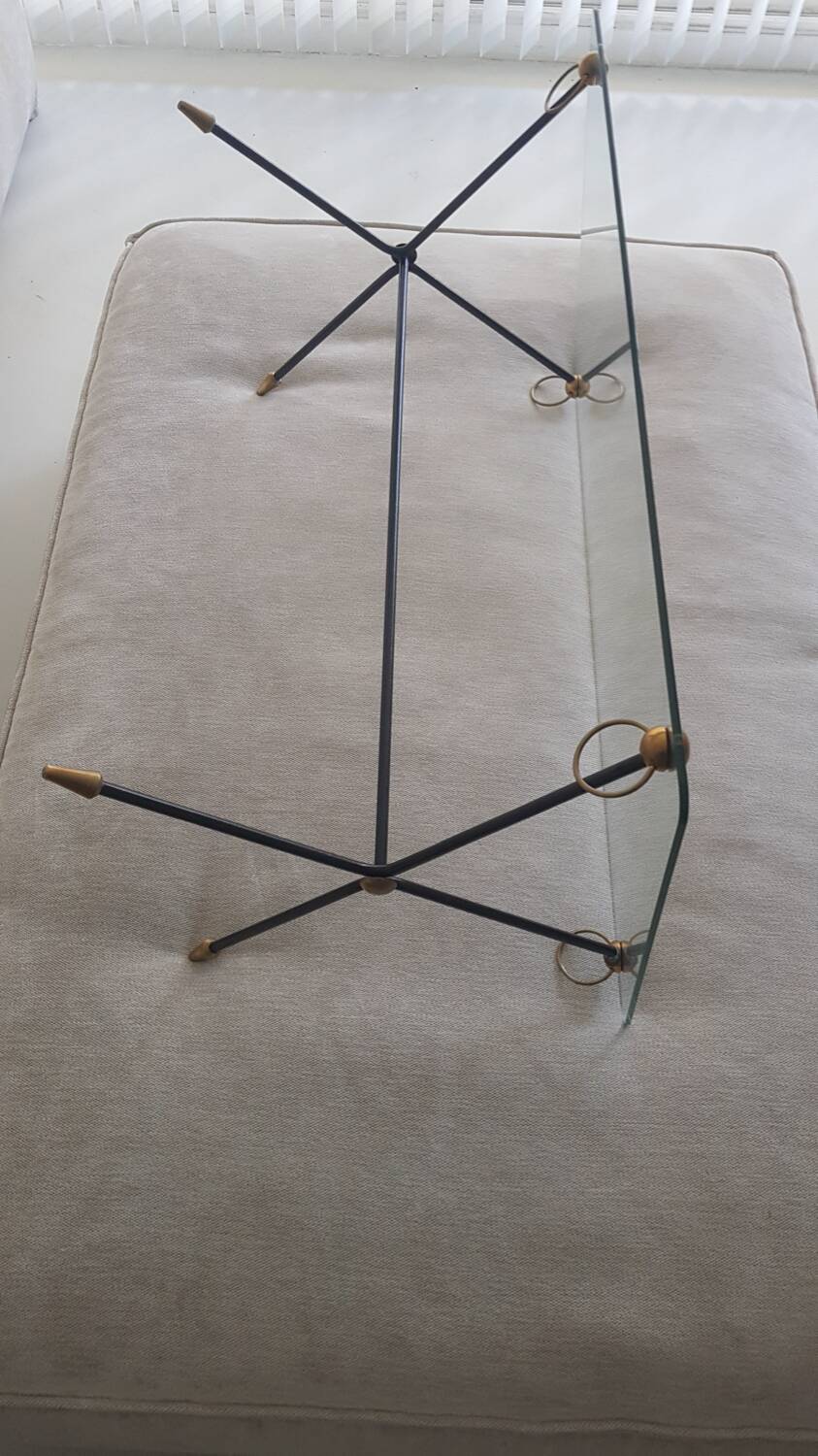 Coffee table by Jacques Adnet model X 1950