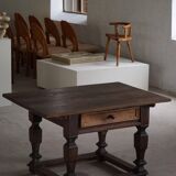 19th-century Baroque side table in oak, Danish cabinetmaker, 1800s