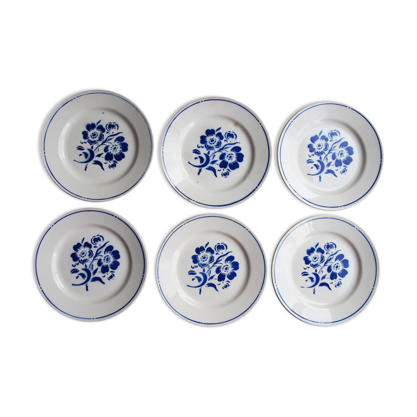 6 Badonviller dessert plates