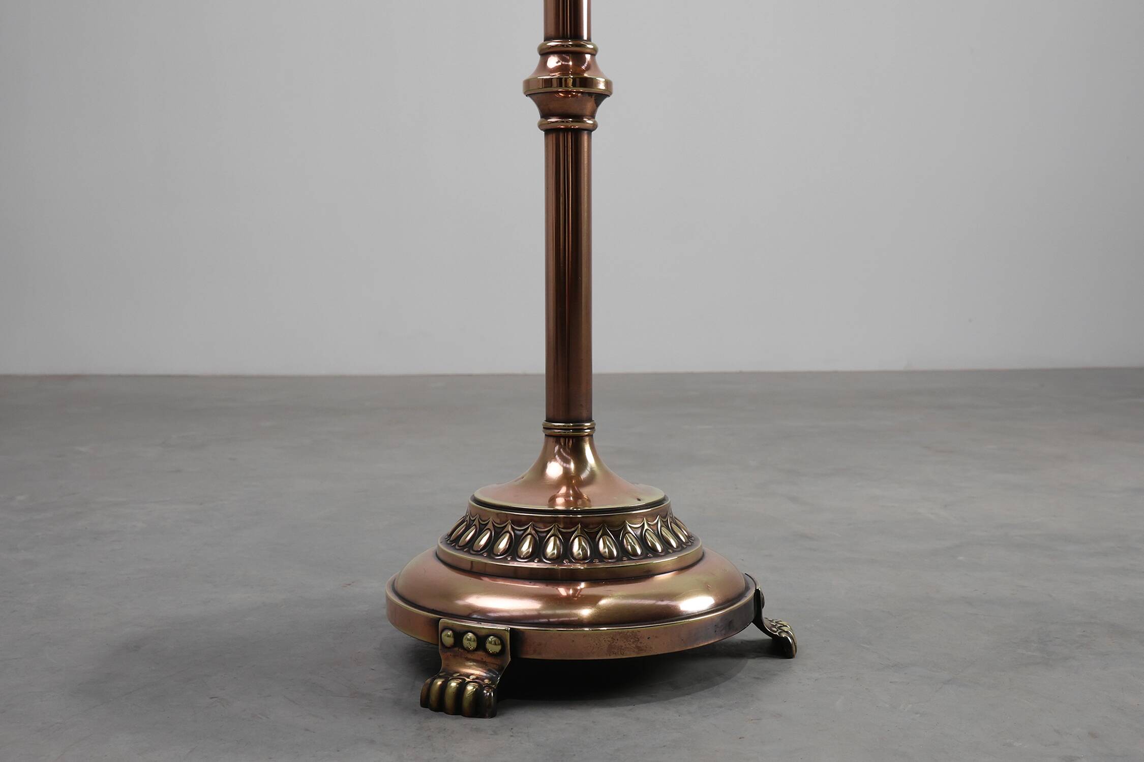 Art Deco Side Table by Daalderop in Red and Yellow Copper, The Netherlands