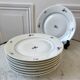 Set of 8 dessert plates Made in France registered model "Czech" years 50-60