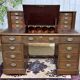 English oak graduated desk from the late 19th century.