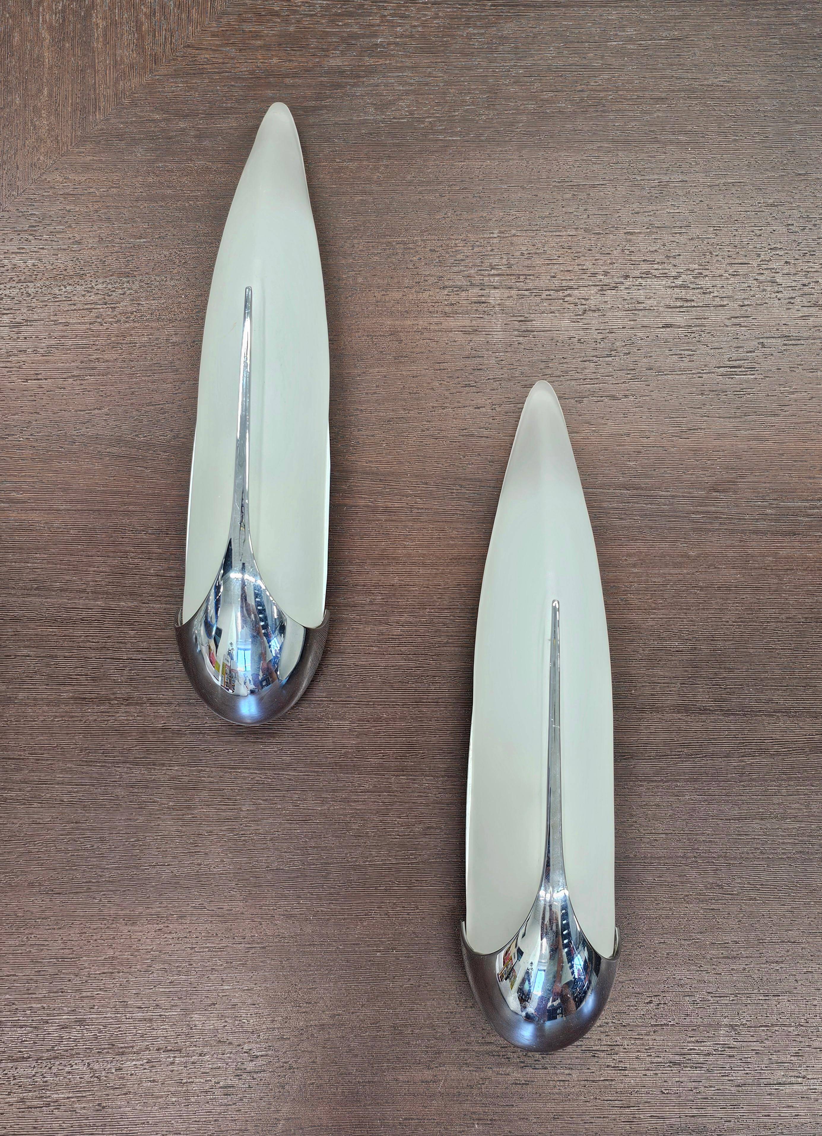 Art Deco wall sconces 'Ears' by IdeArte 1980s
