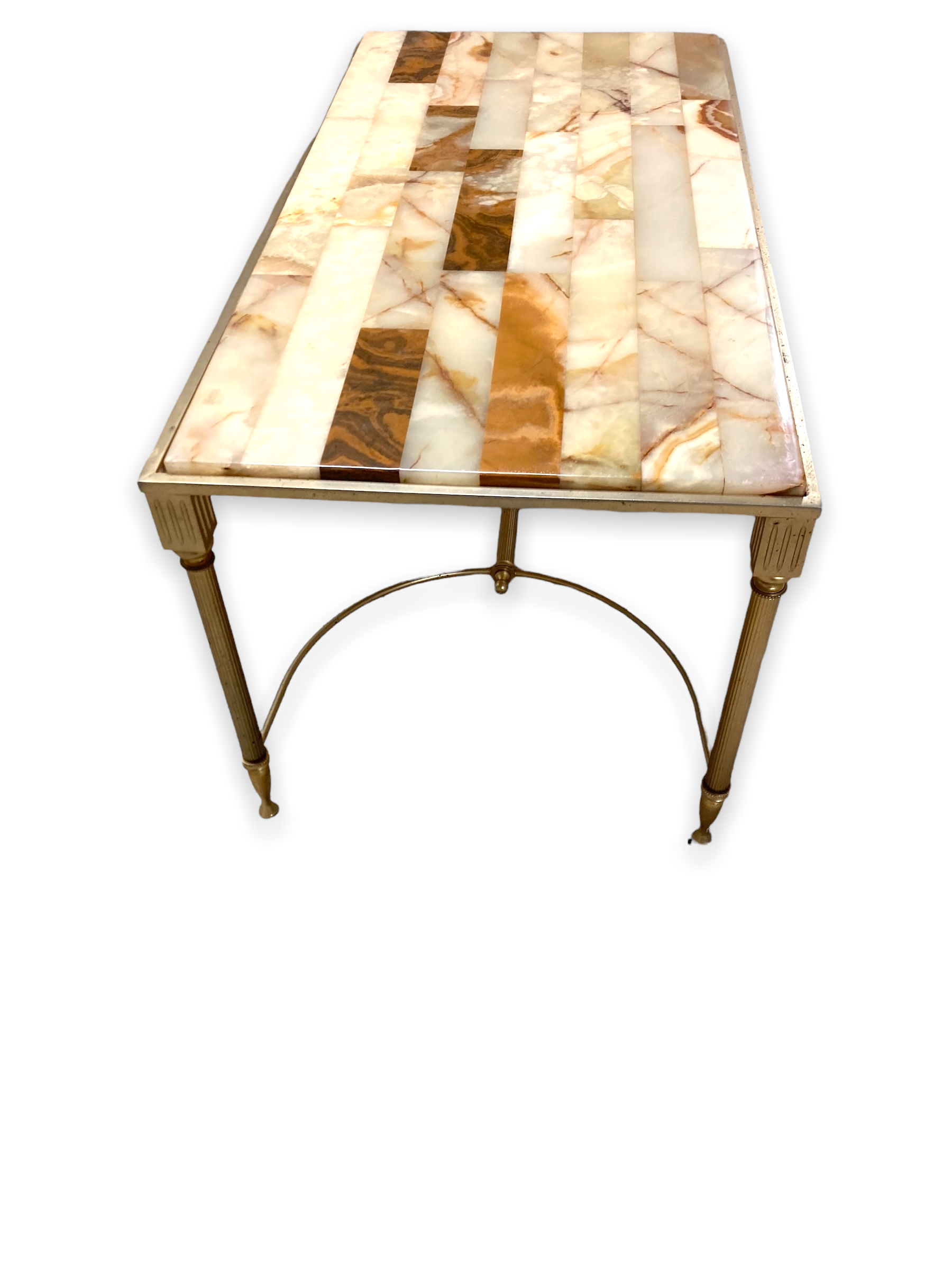 Coffee Table Hollywood Regency Italian Marble