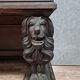 Renaissance cabinet in solid walnut entirely carved around 1850