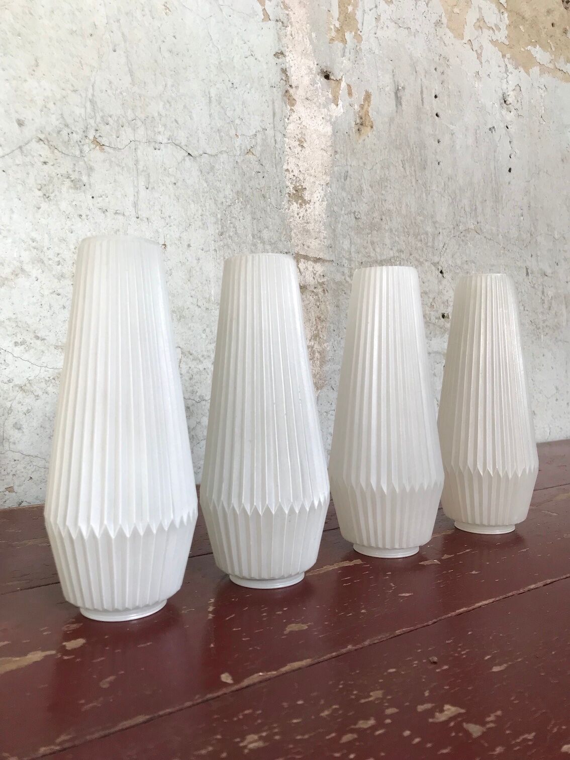 Pair of vintage metal and brass sconces