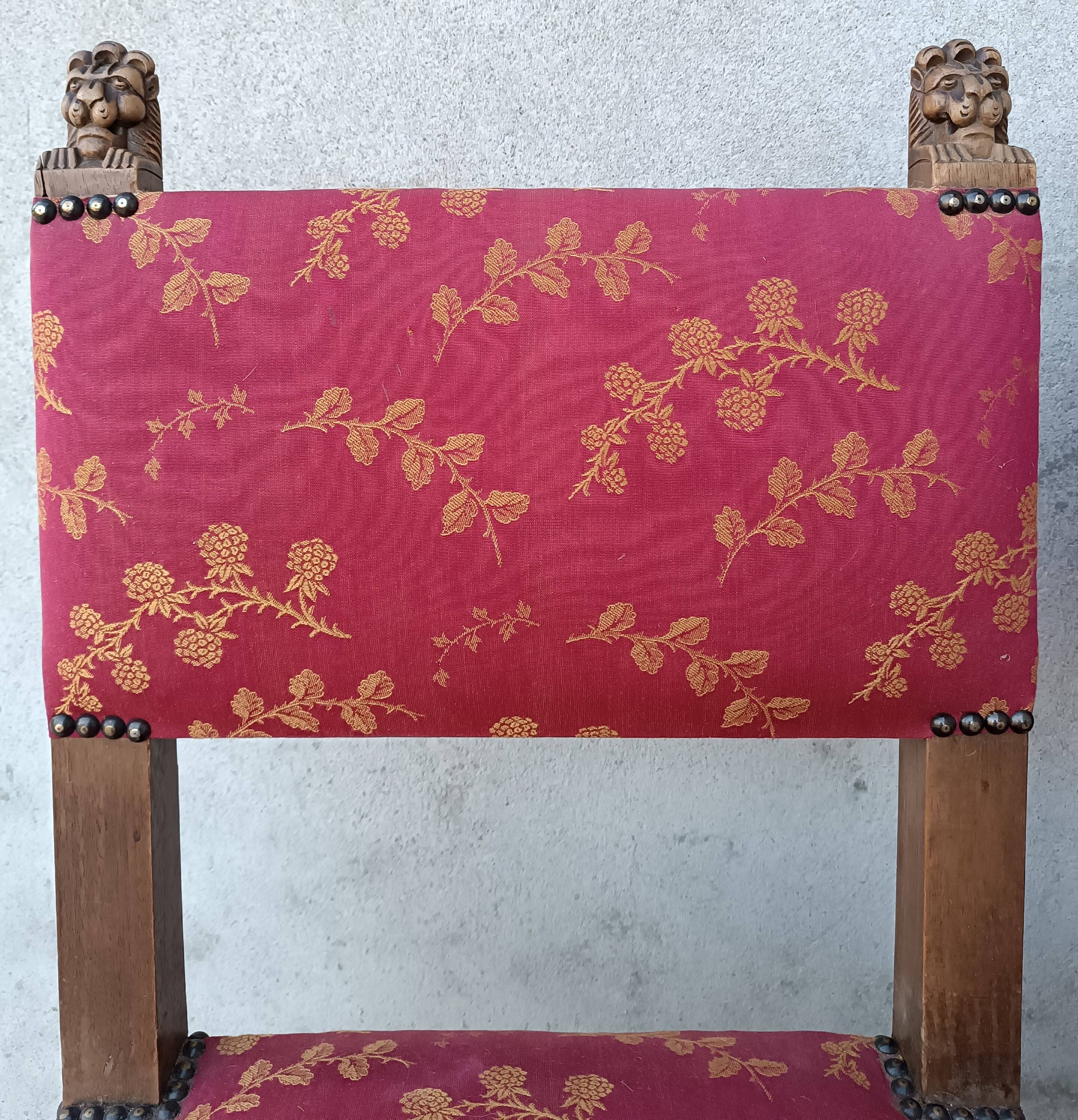 Pair of Louis XIII walnut chairs