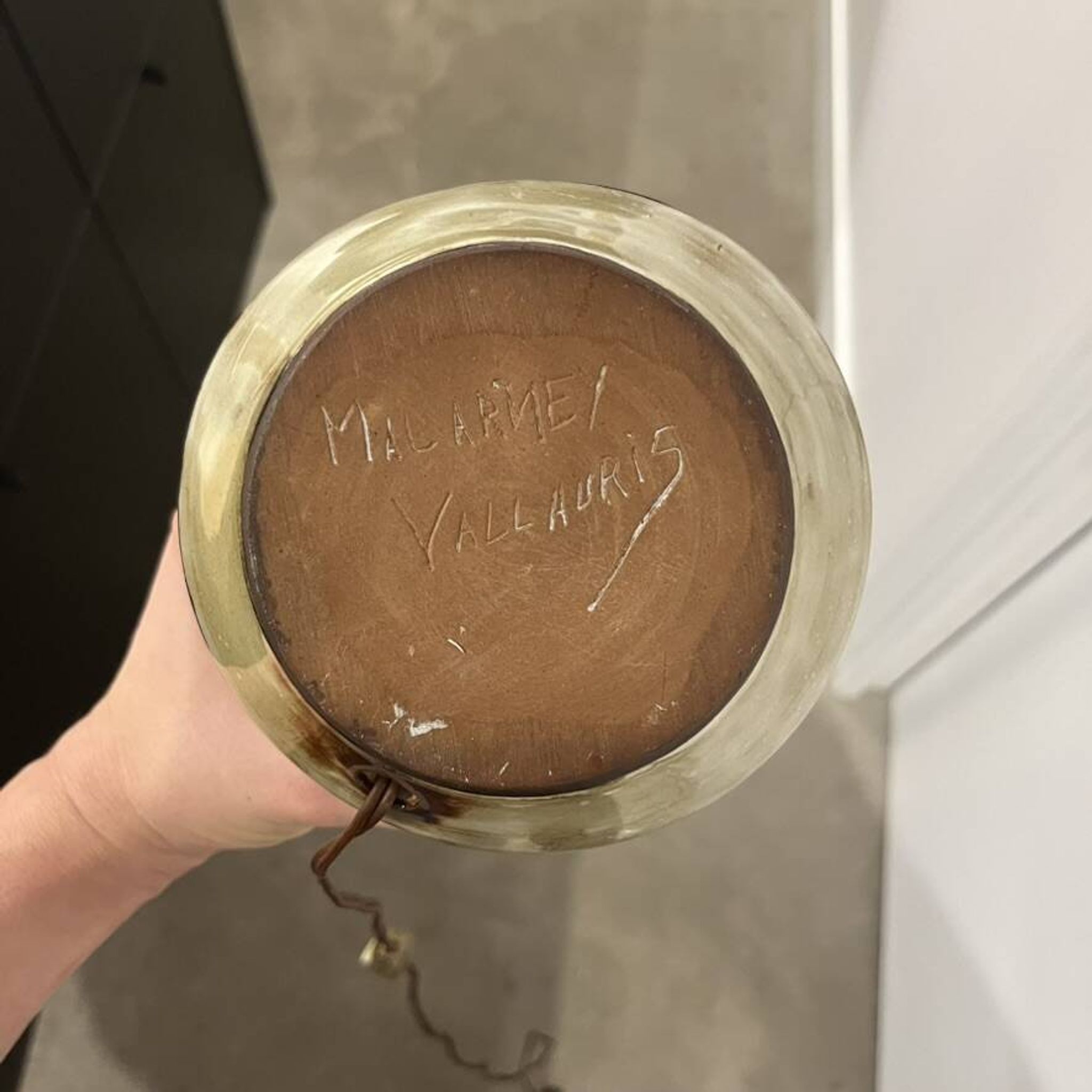 Pied de lampe en céramique de Jean-Claude Malarmey