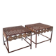 Set of 2 metal bedside tables