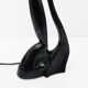 Anthropomorphic sculptural lamp base in black ceramic, Gil Agnoloni, I