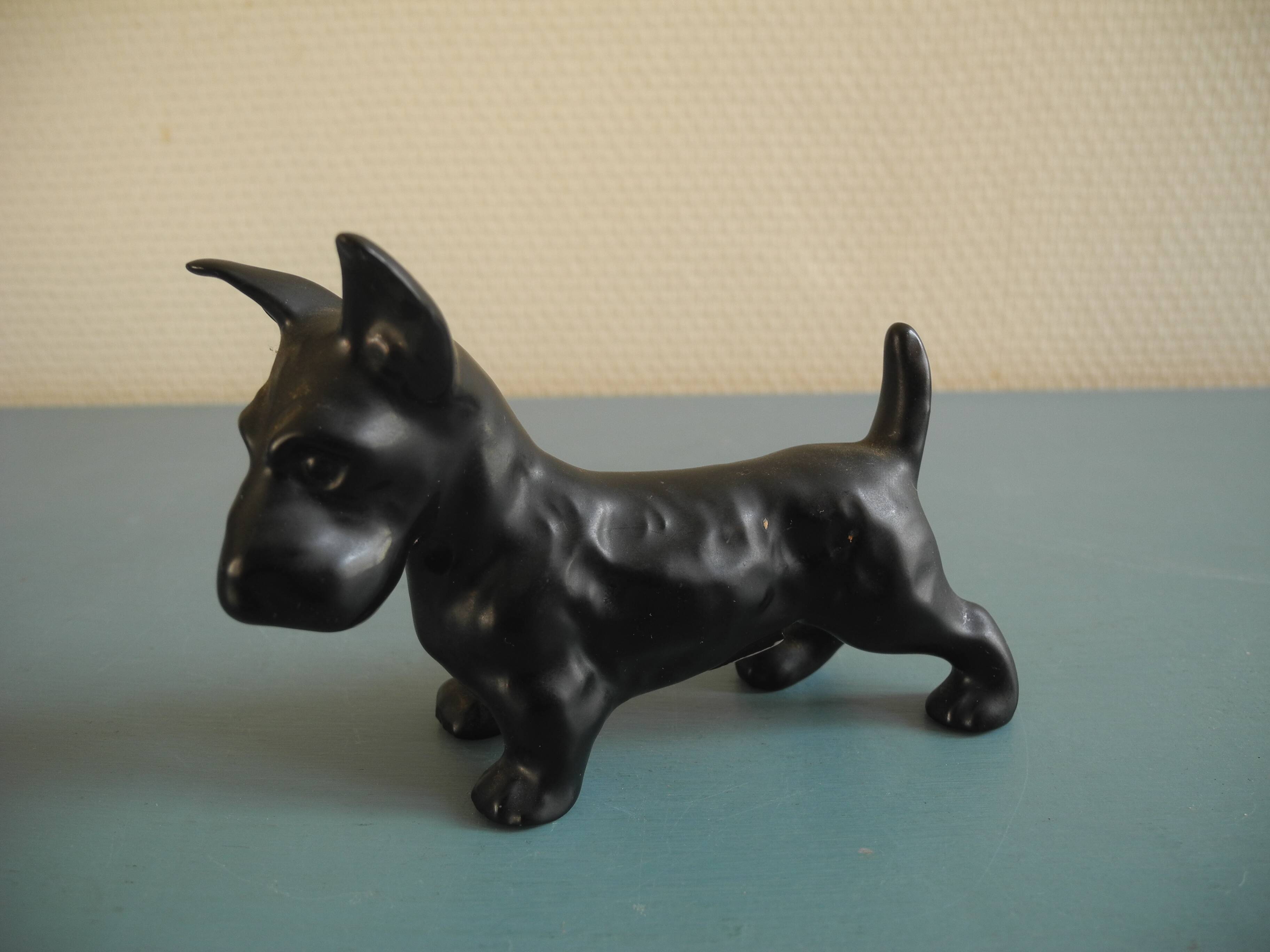 Antique Royal Dux Bohemian Porcelain Dog Figurine