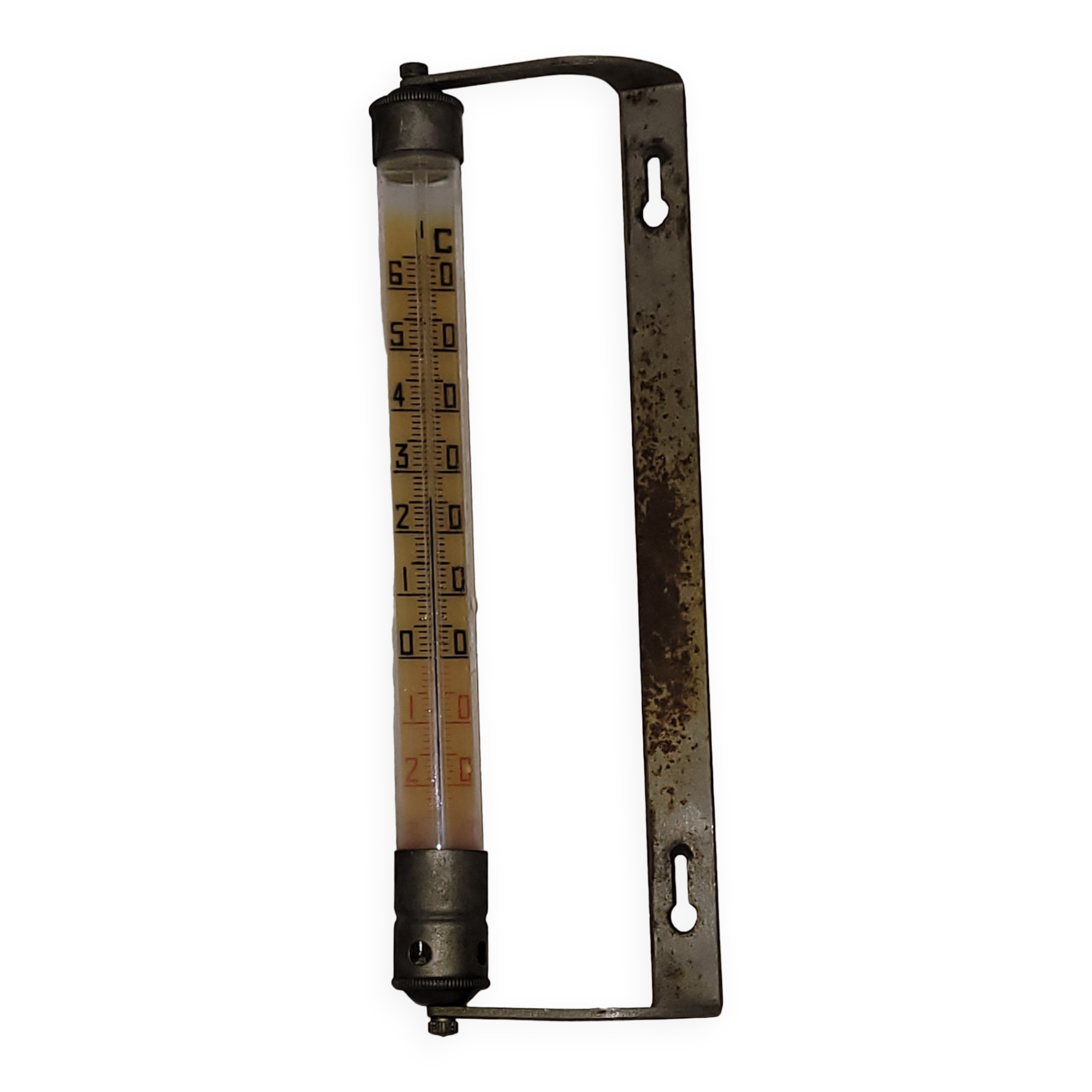 Wall-mounted industrial thermometer