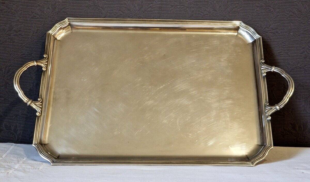 English silver plated metal tray
