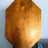 Small octagonal mirror in gold leather