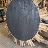 Monumental sun mirror in gilded oak 160 cm