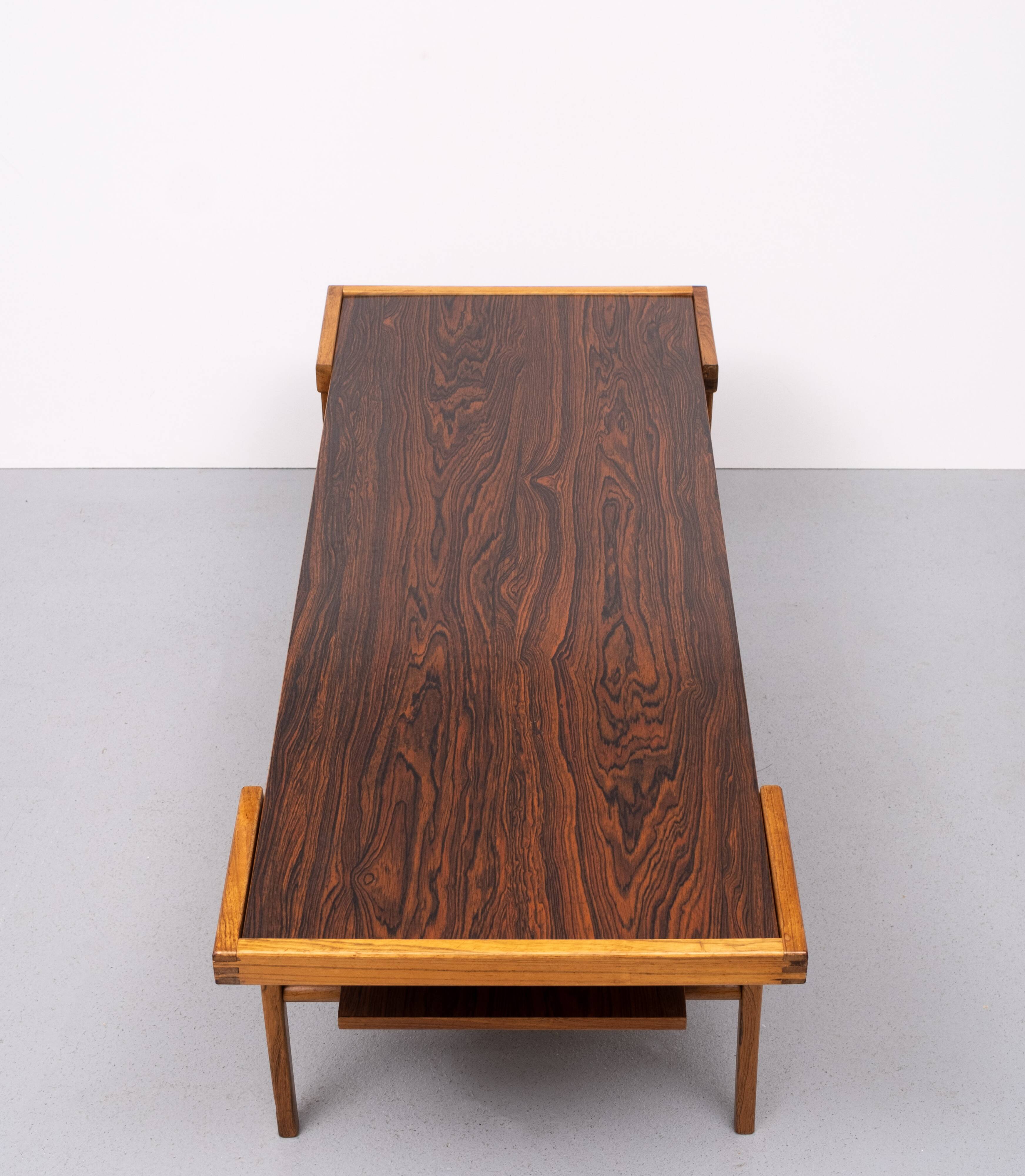 Mid Century Modern 1960s Rosewood Coffee Table