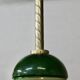 Lustre corps laiton et opaline verte