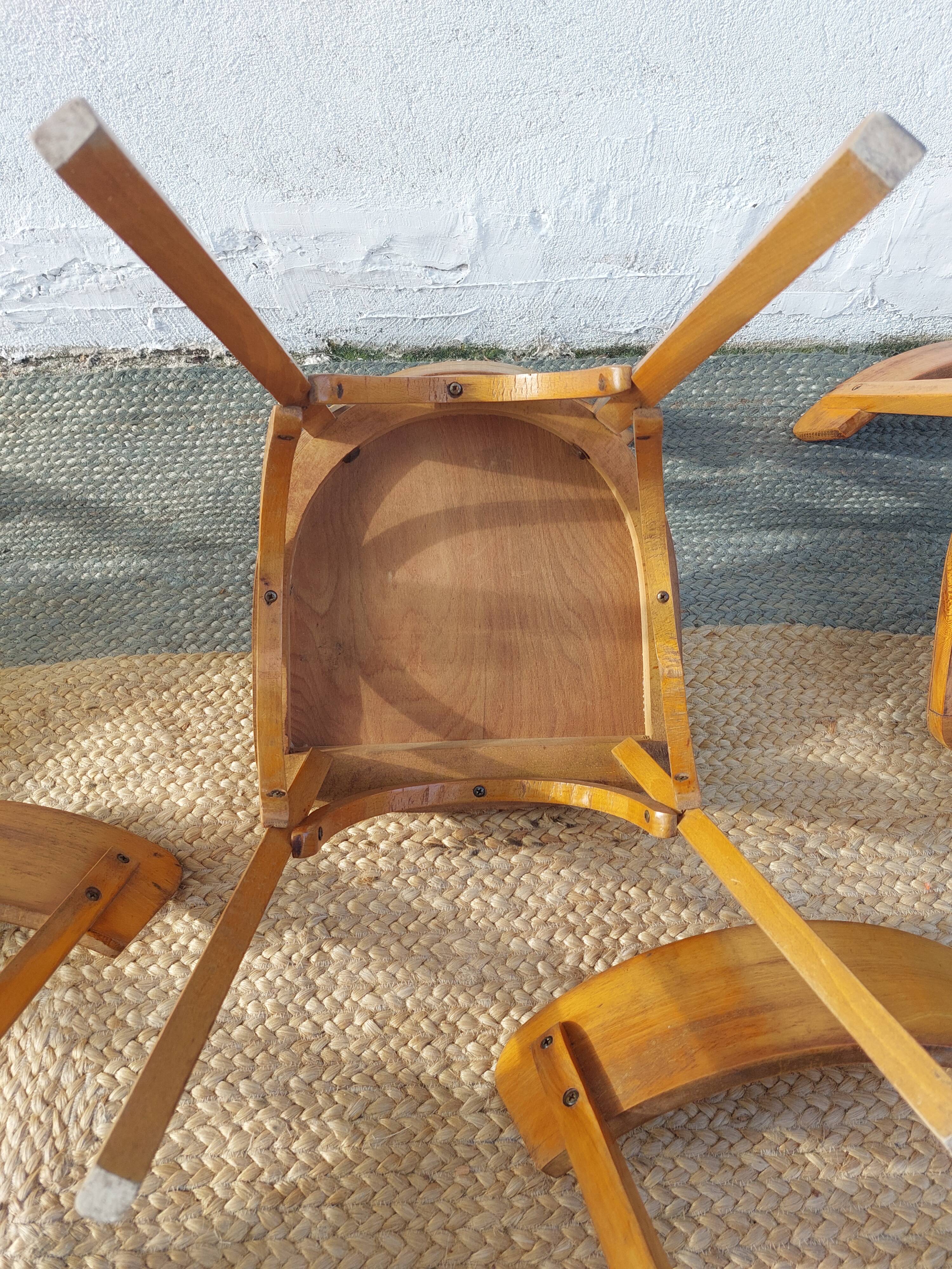 6 chaises bistrot Luterma, vintage
