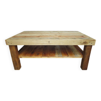 Table basse rectangulaire bois brut