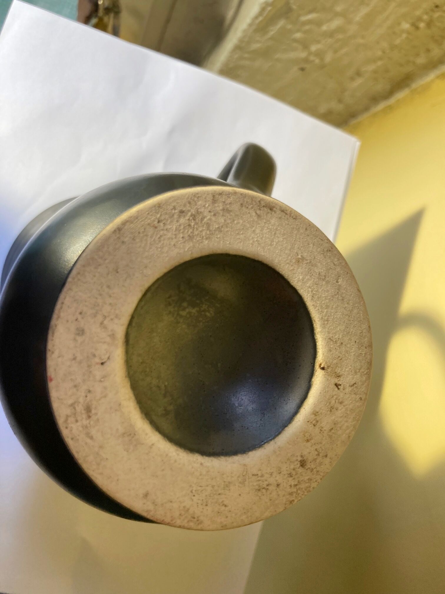 Pitcher in anthracite black ceramic