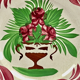 7 assiettes à dessert XIX Sarreguemines décor au pochoir