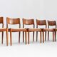 Vintage Danish teak dining chairs by Glostrup, set of 6