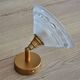 Articulated wall lampshade, satin metal stand