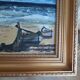 Tableau plage mer et bateaux