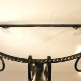 Wrought iron and marble wall console