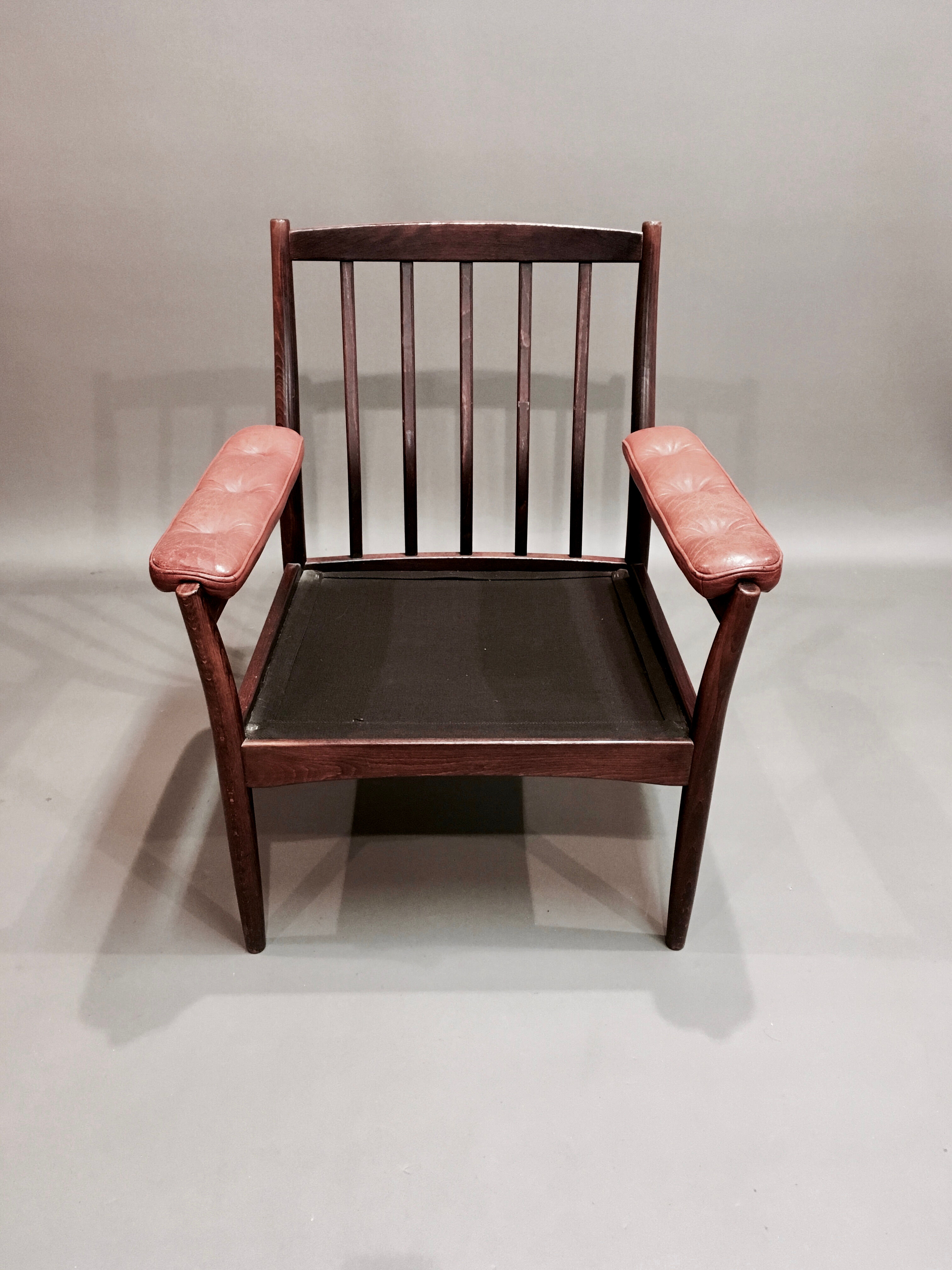 Scandinavian design leather armchair 1950 Gote Mobler.